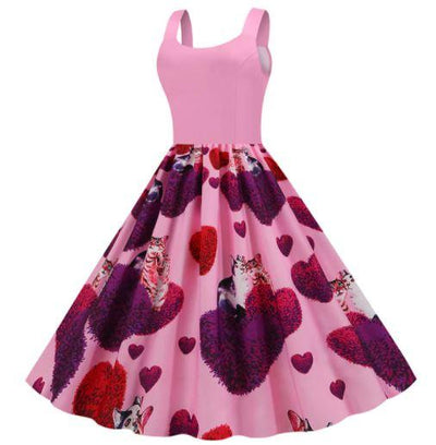 Vintage Pink Valentinsdagskjole