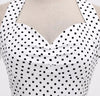 Vintage Sexet Pin Up Kjole Hvid