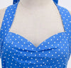 Vintage Sexet Pin Up Kjole Blå