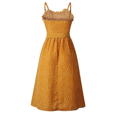 Vintage Tresserne Gul Kjole