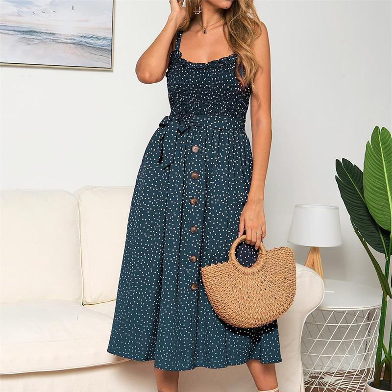 Vintage Tresser Kjole Grøn