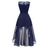 Vintage Elegant Aftenkjole Navy