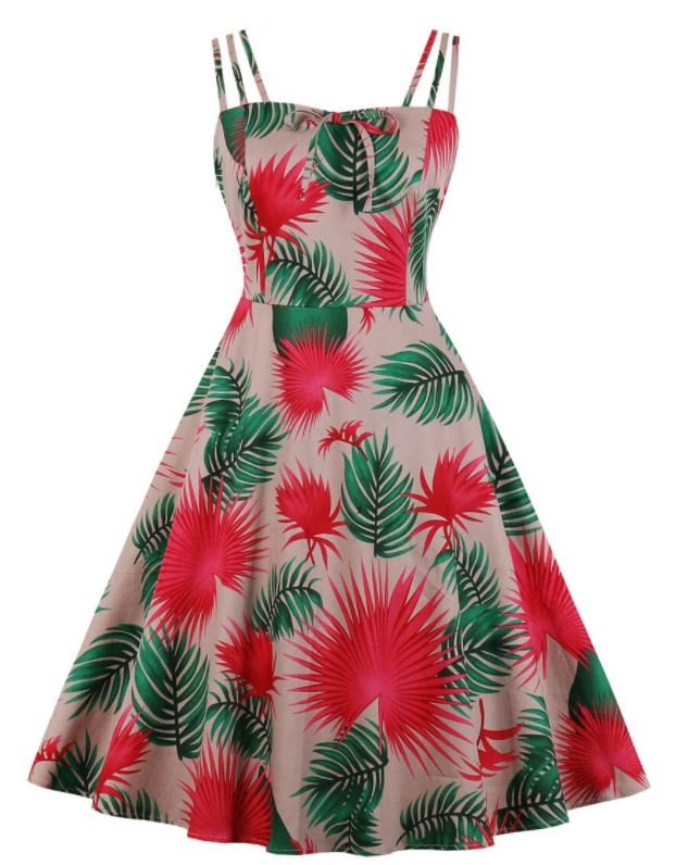 Vintage Swing Feather Kjole