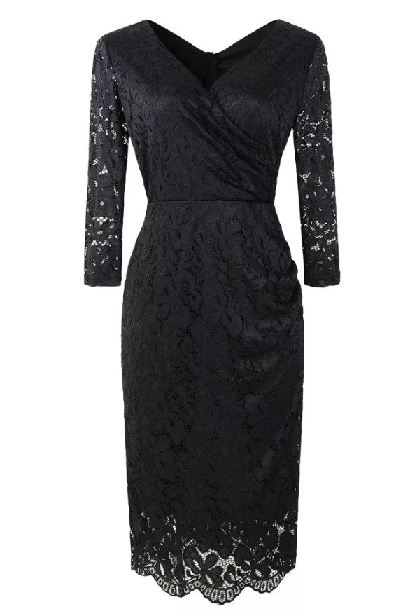 Vintage Sort Jakkesætskjole