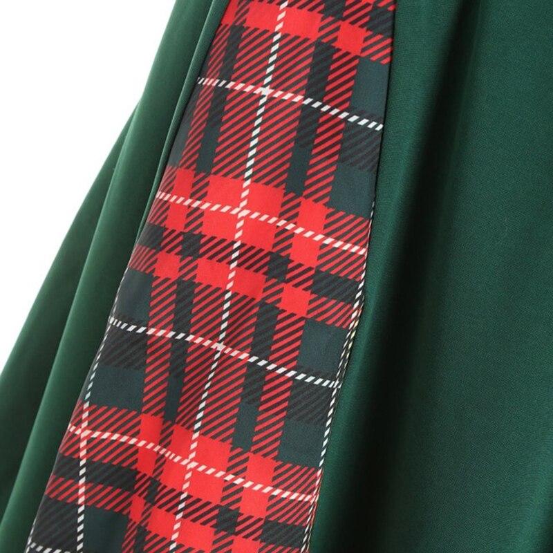 Vintage Grøn Tartan Kjole