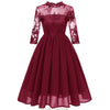 Vintage Bourgogne Voile Kjole