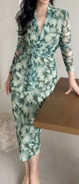 Vintage Grøn 40'er Kjole