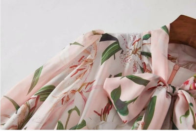 Vintage Gammel Pink Lang Kjole