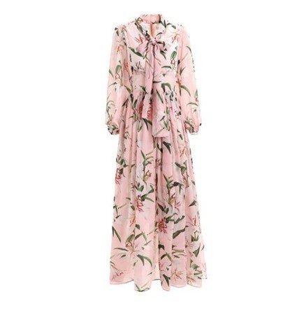Vintage Gammel Pink Lang Kjole
