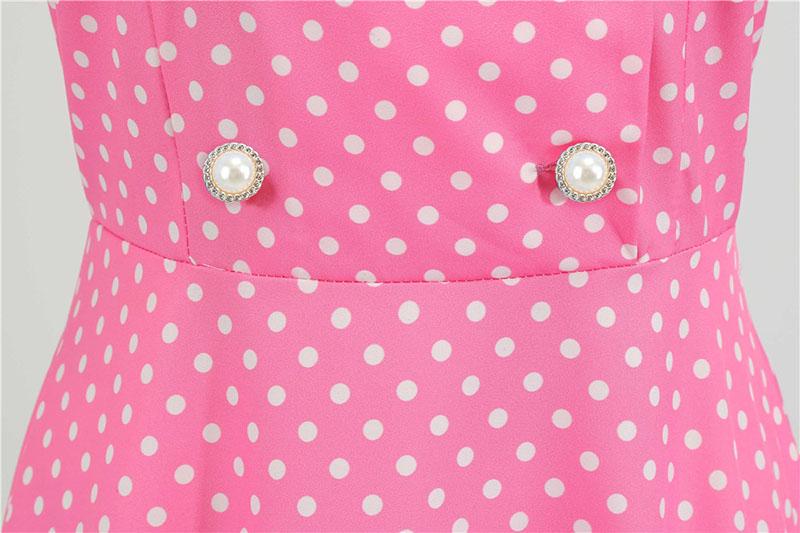 Pink 50'er Trapezkjole