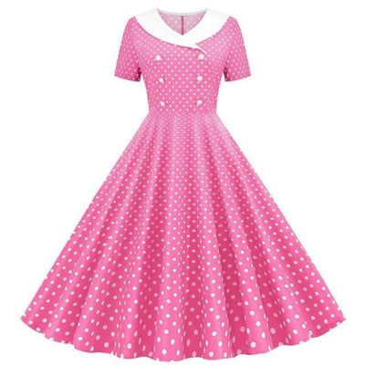 Pink 50'er Trapezkjole