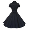 Vintage 50'er Solid Sort Kjole