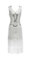 Vintage 1920'er Art Deco Kjole Hvid