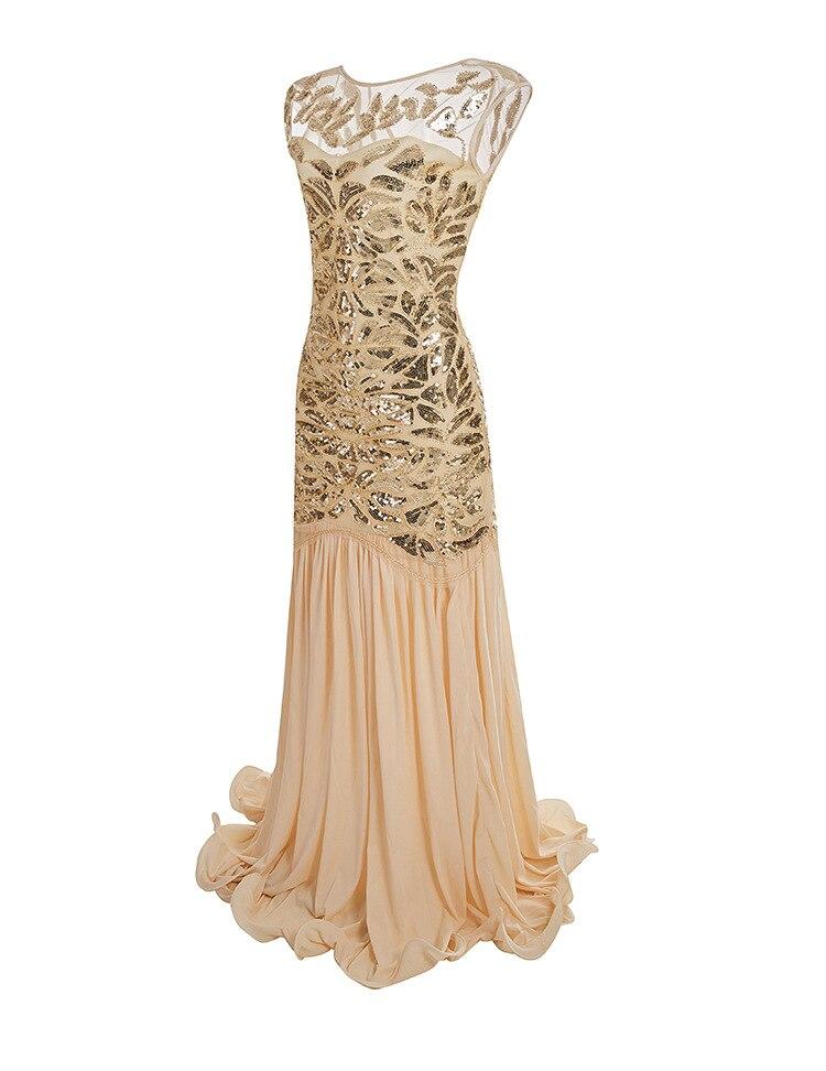 Vintage 20'er Flapper Kjole Beige