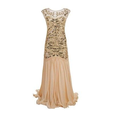 Vintage 20'er Flapper Kjole Beige