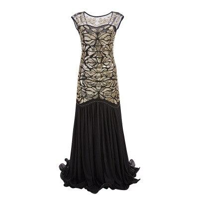 Vintage 20'er Flapper Kjole Guld