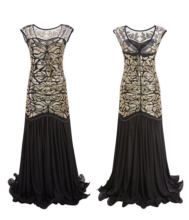 Vintage 20'er Flapper Kjole Guld