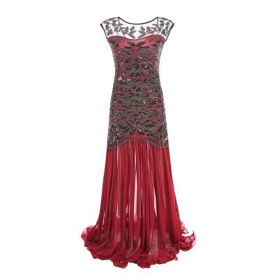 Vintage 20'er Flapper Rød Kjole