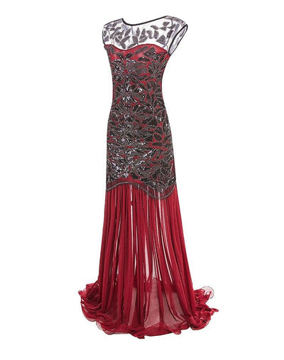 Vintage 20'er Flapper Rød Kjole
