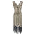 Vintage 20'er Gatsby Beige Kjole