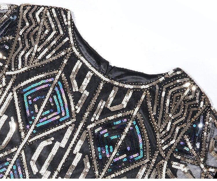 Vintage 20'er Gatsby Lang Guldkjole