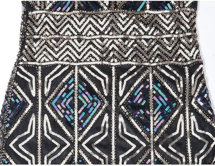 Vintage 20'er Gatsby Lang Guldkjole