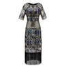 Vintage 20'er Gatsby Lang Guldkjole