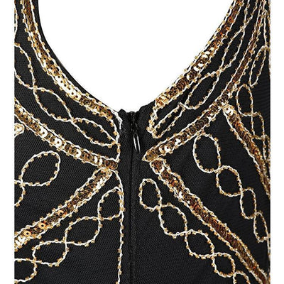 Vintage 20'er Gatsby Guldkjole