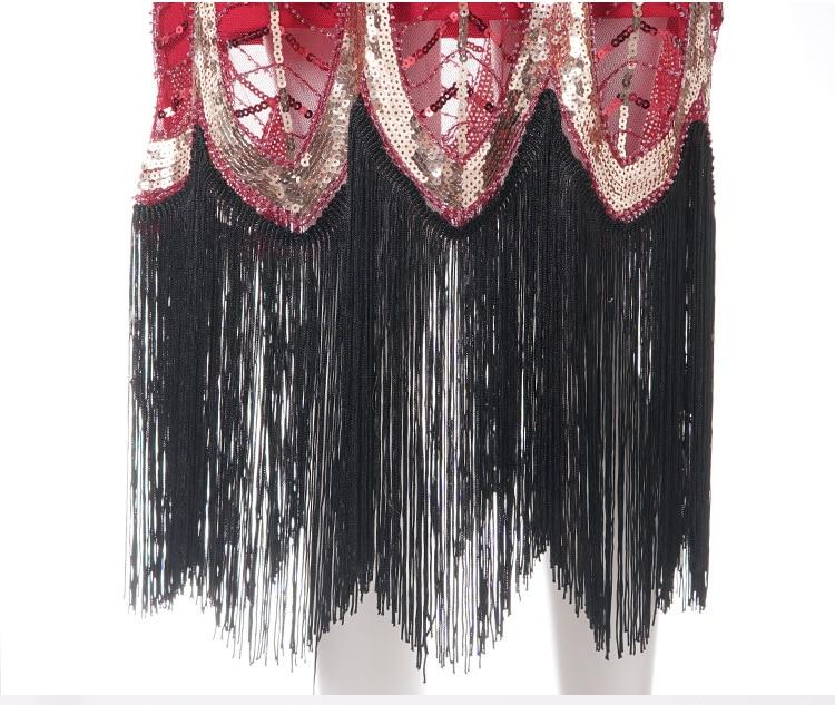 Vintage 20'er Gatsby Rød Kjole