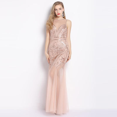 Vintage 20'er Lang Pink Kjole