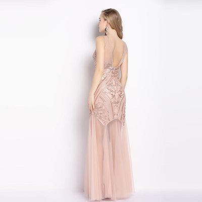 Vintage 20'er Lang Pink Kjole