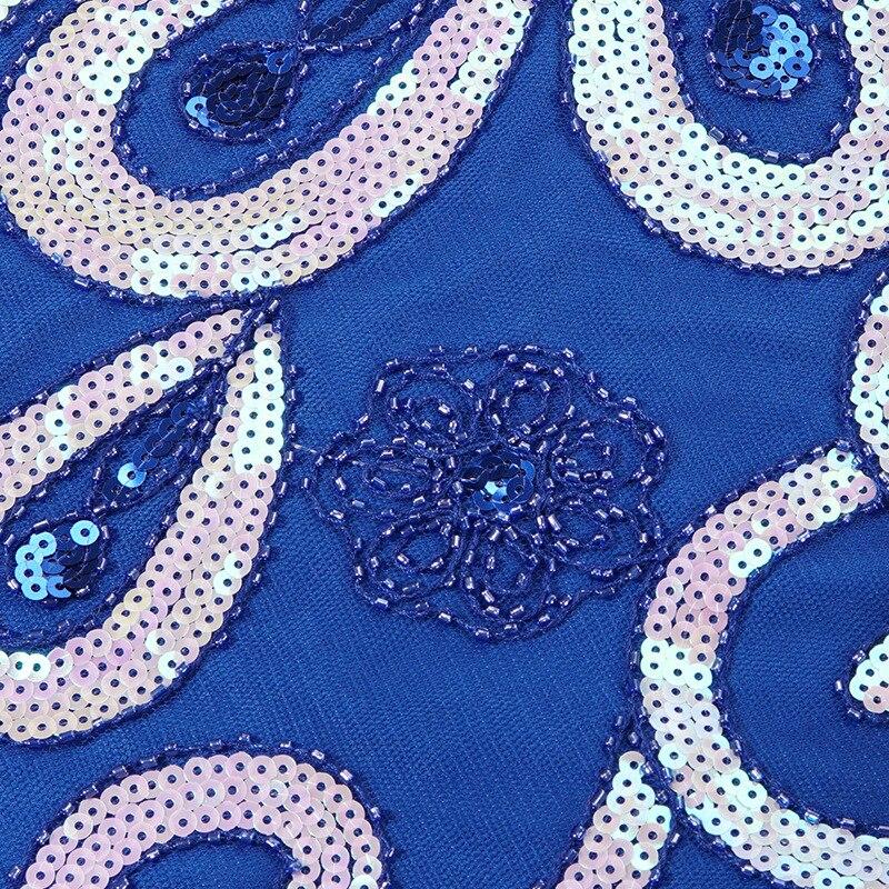 20'er Stil Kjole Blå