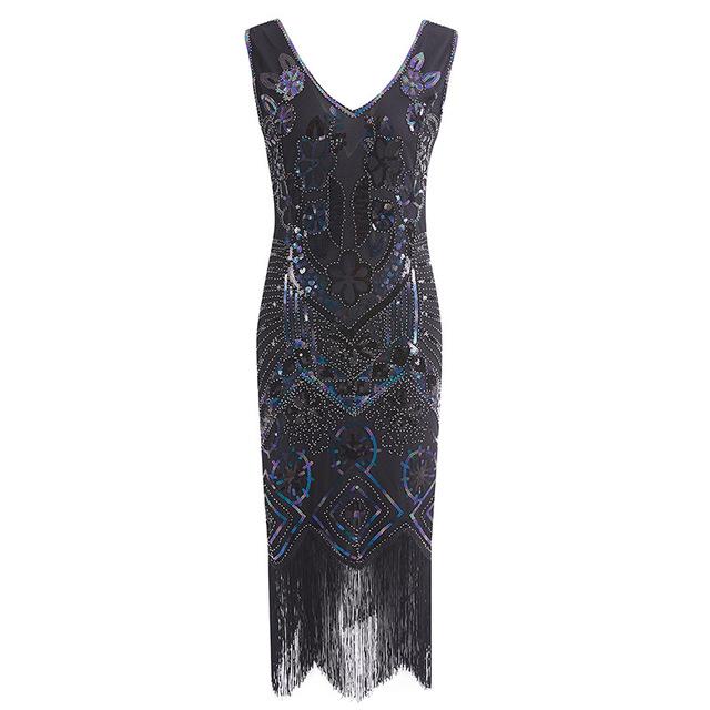 Vintage 20'er Paris Kjole Sort