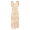 Vintage 20'er Pailletkjole Beige