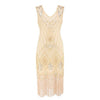Vintage 20'er Pailletkjole Beige