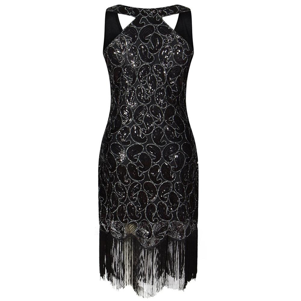 Vintage 20'er Kjole Sexet Sort