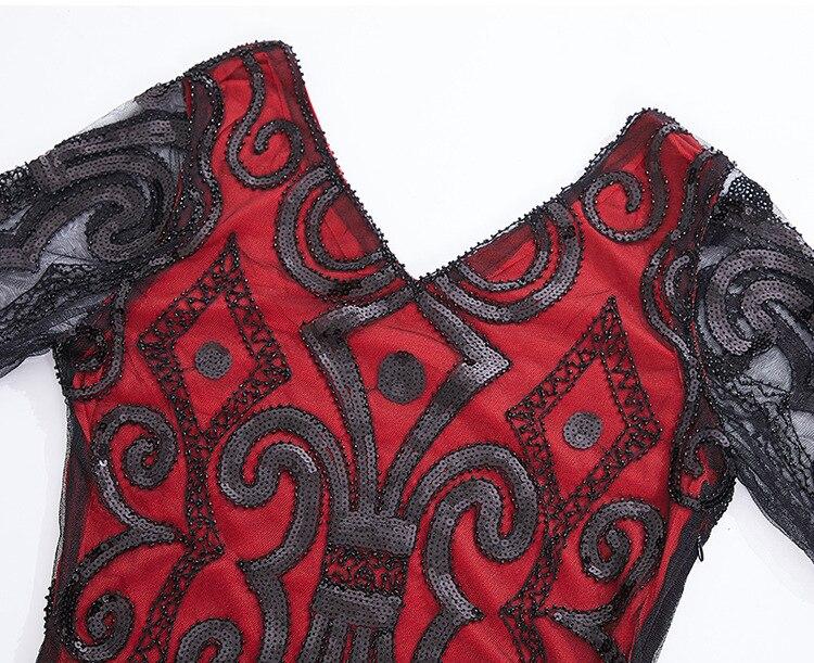 20'er Rød Blondekjole