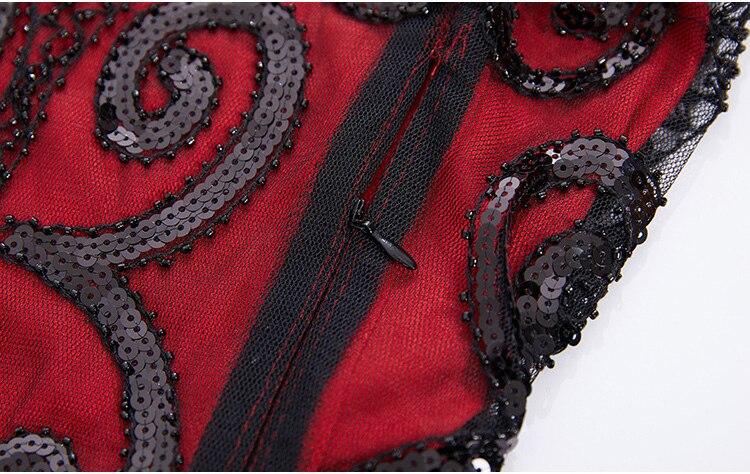 20'er Rød Blondekjole