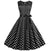 Vintage Sort Blonde Polka Dot Kjole