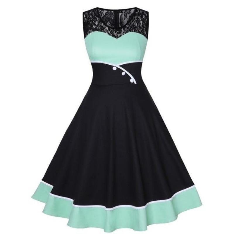 Vintage Plus Size Pastel Blondekjole