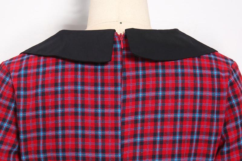 Vintage Rød Vinterkjole