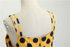 Vintage Rockabilly Kjole, Gule Prikker