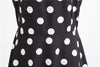 Vintage Rockabilly Kjole Sort Hvid Polka Dots