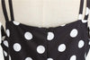Vintage Rockabilly Kjole Sort Hvid Polka Dots