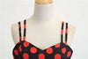Vintage Rockabilly Kjole Sort Røde Polka Dots