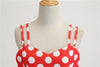 Vintage Rockabilly Kjole Rød Hvid Polka Dots