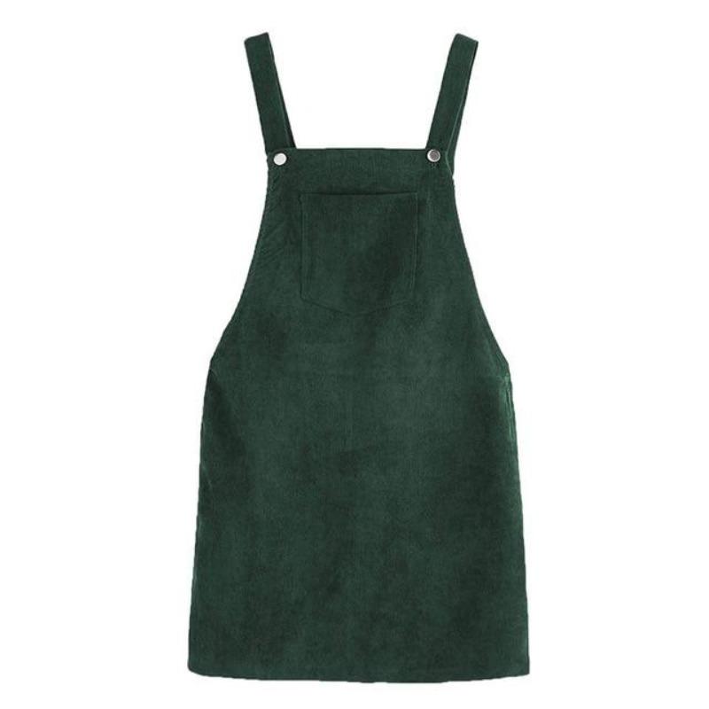 Teen Grøn Vintage Fløjlskjole