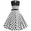 Vintage Hvid Blonde Polka Dot Kjole